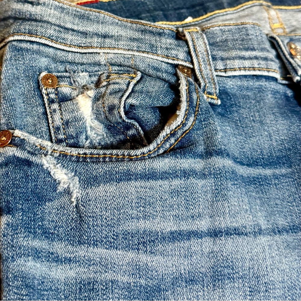 7 for All Mankind 'The Slim Cigarette' Light-Wash Skinny Jeans - Picture 6 of 6